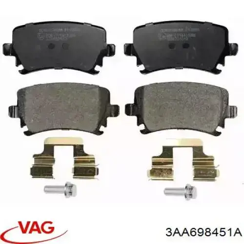 Sapatas do freio traseiras de disco VAG 3AA698451A preço, a partir de 27,95 USD