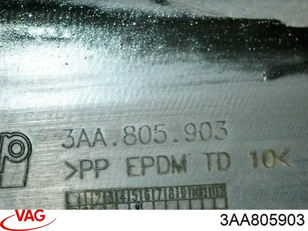 3AA805903 VAG Spoiler do pára-choque dianteiro
