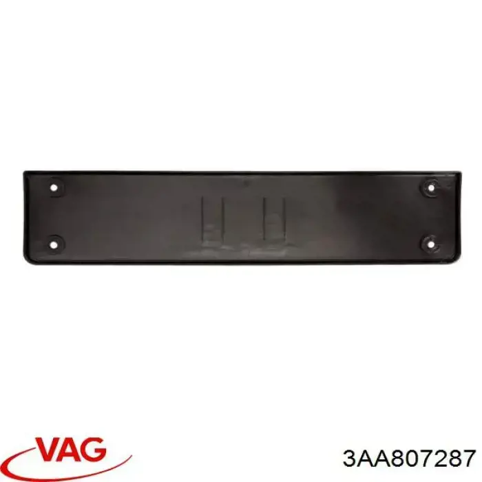 3AA807287 VAG Painel de fixação de matrícula dianteira