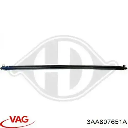 3AA807651A VAG Reforçador do pára-choque dianteiro