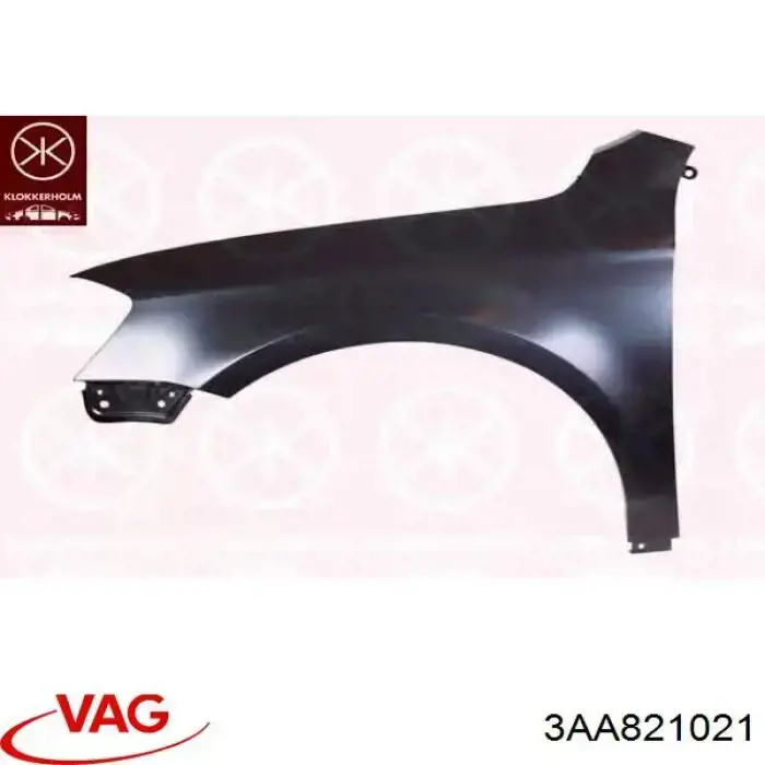 Pára-lama dianteiro esquerdo VAG 3AA821021 preço, a partir de 91,99 USD