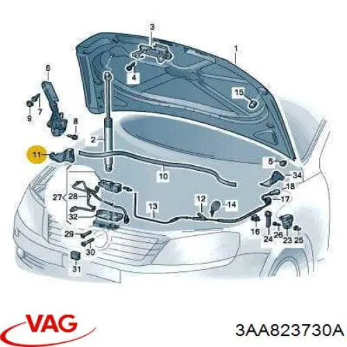  VAG 3AA823730A preço, a partir de 31,70 USD