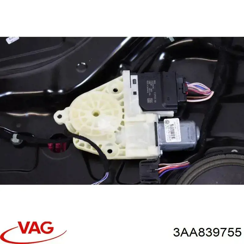 3AA839755 VAG Mecanismo de acionamento de vidro da porta traseira esquerda