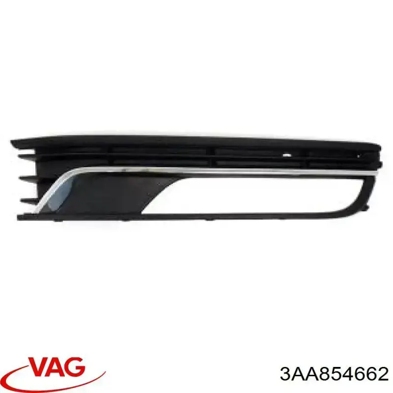 3AA854662 VAG Grelha direita do pára-choque dianteiro