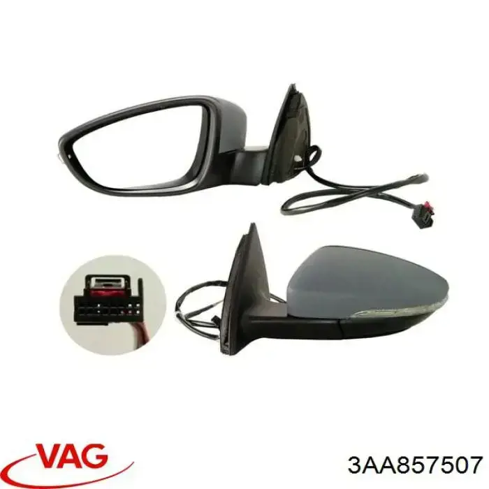 Compre 3AA857507 VAG Espelho de retrovisão esquerdo