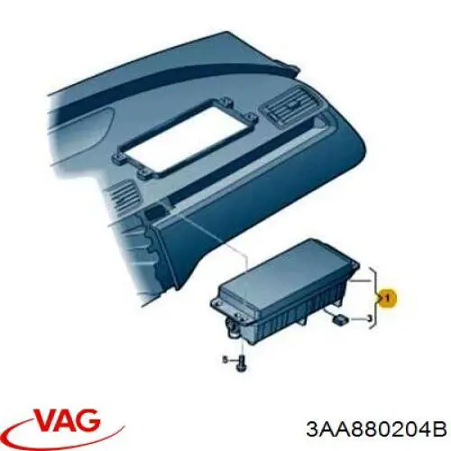 Cinto de segurança (AIRBAG) de passageiro VAG 3AA880204B preço, a partir de 255,38 USD
