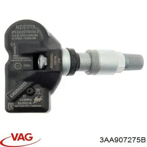 Compre 3AA907275B VAG Sensor de pressão de ar nos pneus