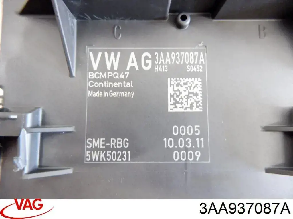 3AA937087A VAG Unidade de conforto