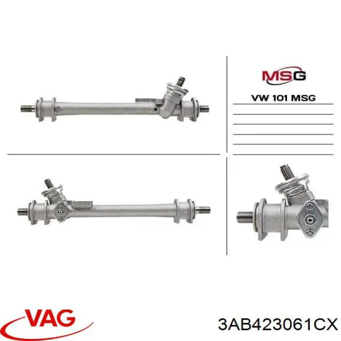3AB423061CX VAG Cremalheira da direção