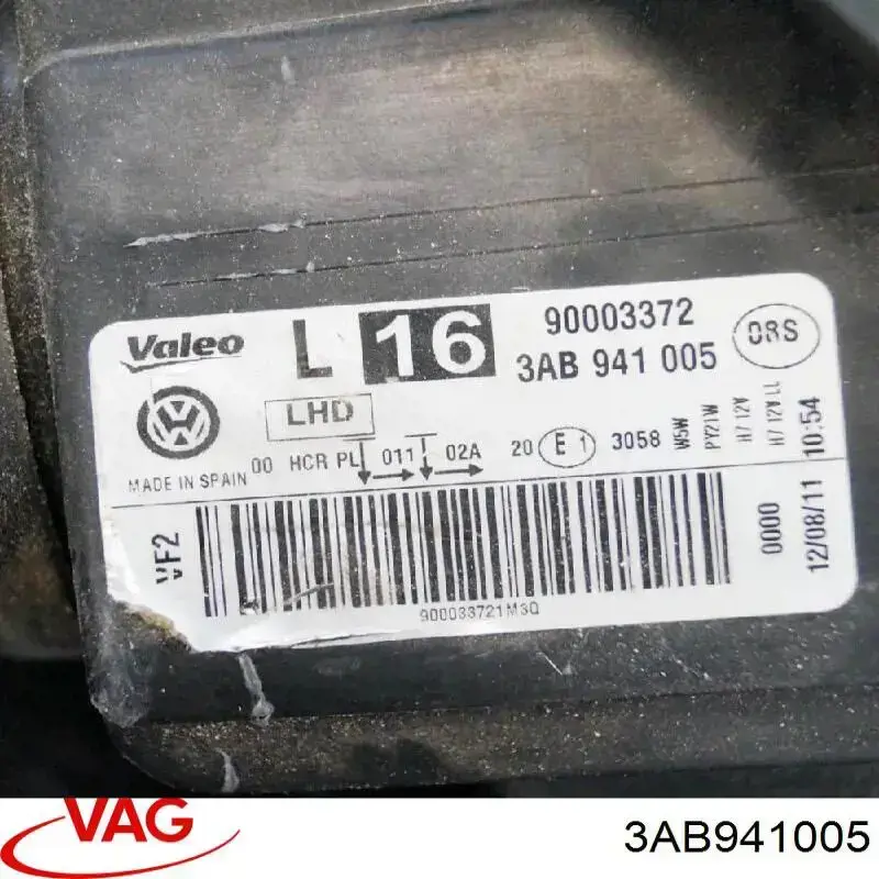 Luz esquerda VAG 3AB941005 preço, a partir de 230,19 USD