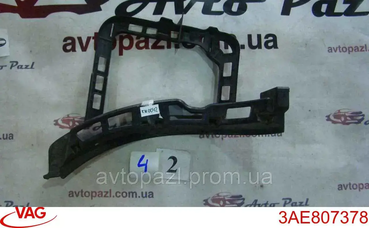 3AE807378 VAG Consola direita do pára-choque traseiro externo