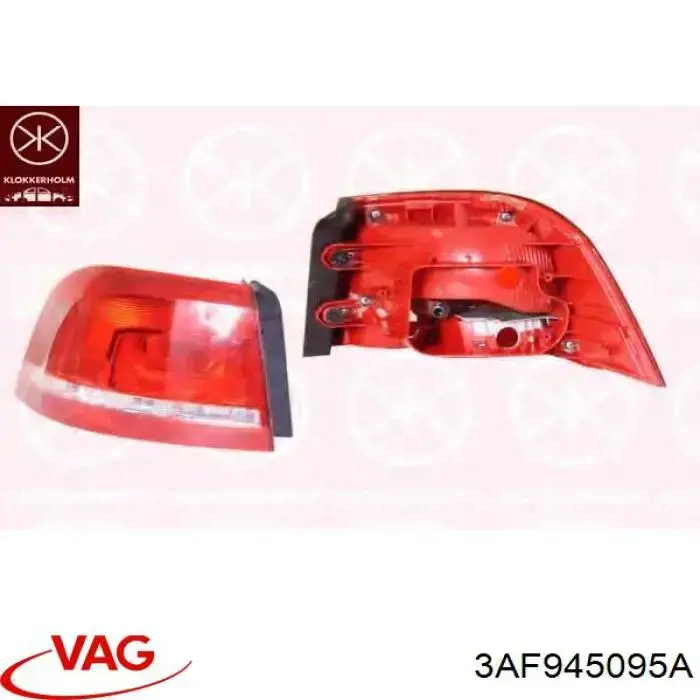 Compre 3AF945095A VAG Lanterna traseira esquerda externa