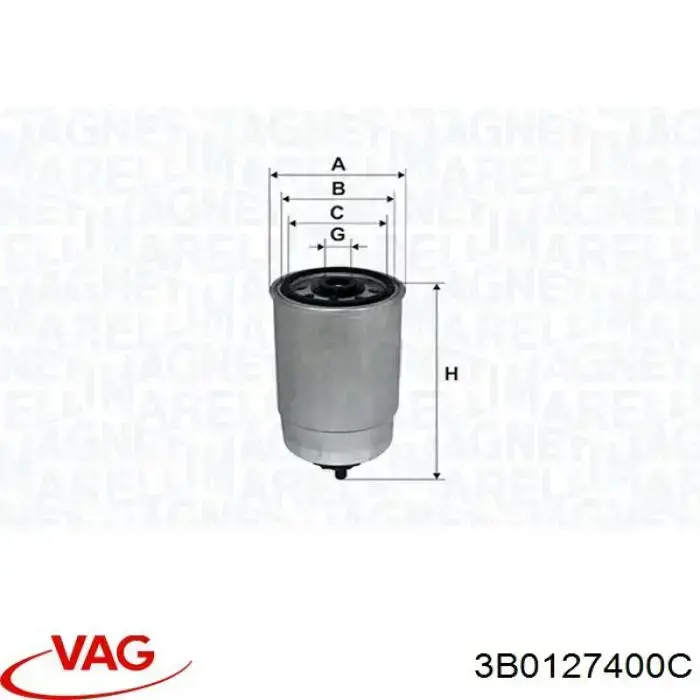 Caixa de filtro de combustível para Volkswagen Passat B5 3B3