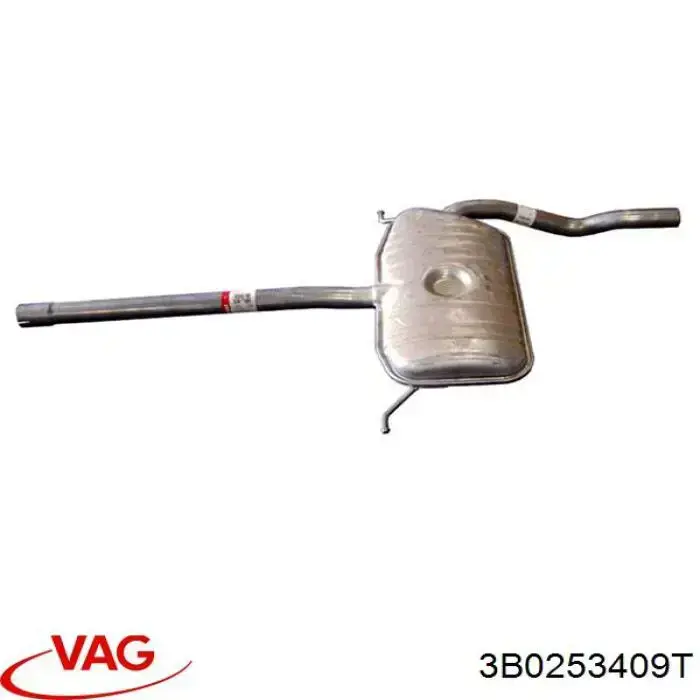 Compre 3B0253409T VAG Silenciador, parte central
