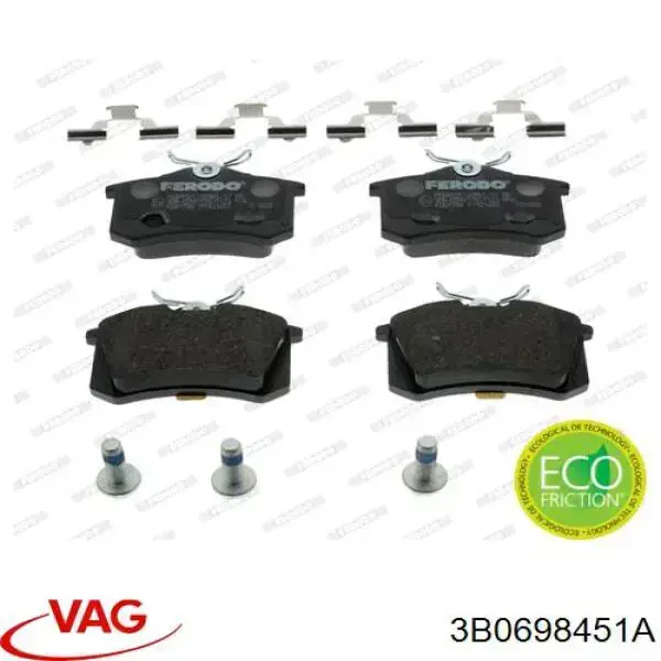 Sapatas do freio traseiras de disco VAG 3B0698451A preço, a partir de 19,01 USD