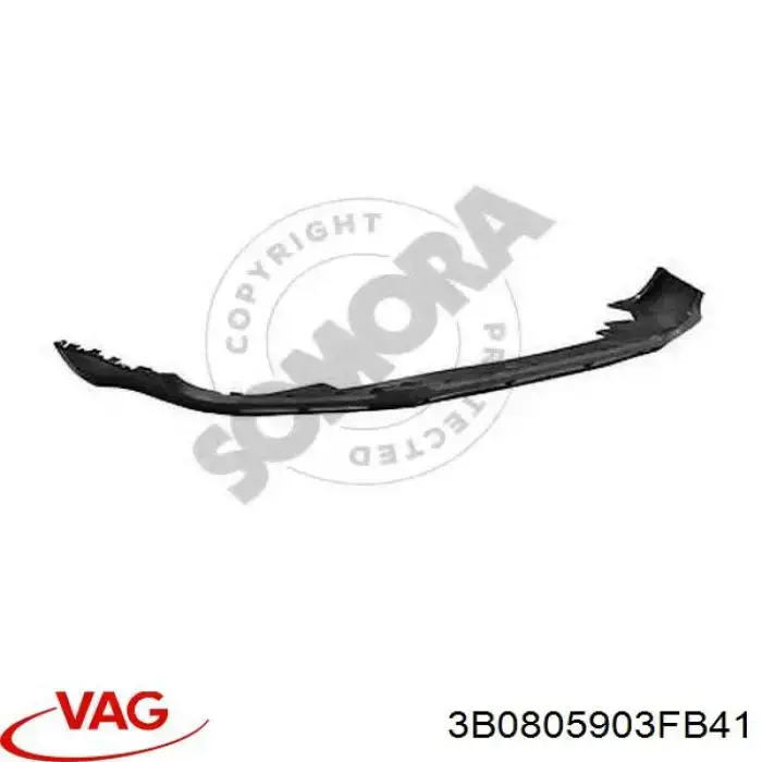 Compre 3B0805903FB41 VAG Spoiler do pára-choque dianteiro