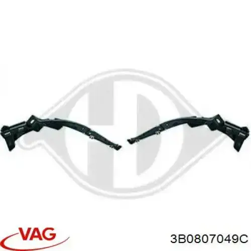 Compre 3B0807049C VAG Consola do pára-choque dianteiro esquerdo