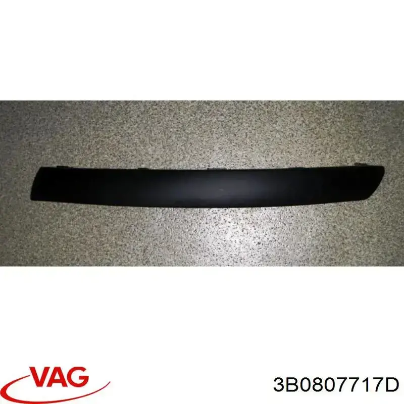 3B0807717D VAG Placa sobreposta esquerda do pára-choque dianteiro