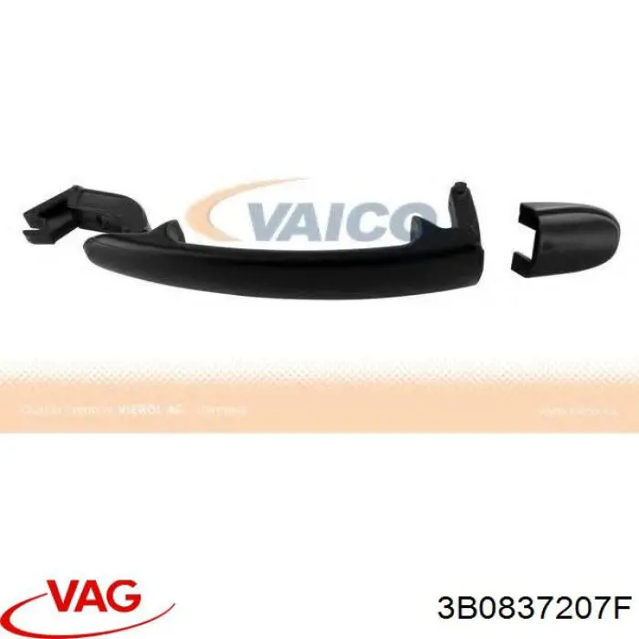 3B0837207F VAG Maçaneta externa da porta dianteira