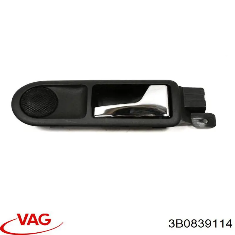 3B0839114 VAG Maçaneta interna direita da porta traseira