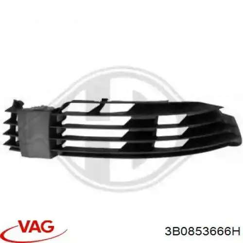 3B0853666H VAG Tampão (grelha) das luzes de nevoeiro do pára-choque dianteiro direito