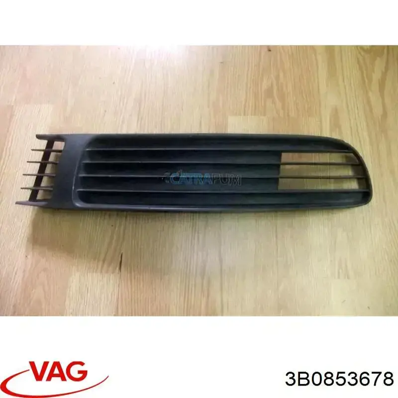 3B0853678 VAG Grelha direita do pára-choque dianteiro
