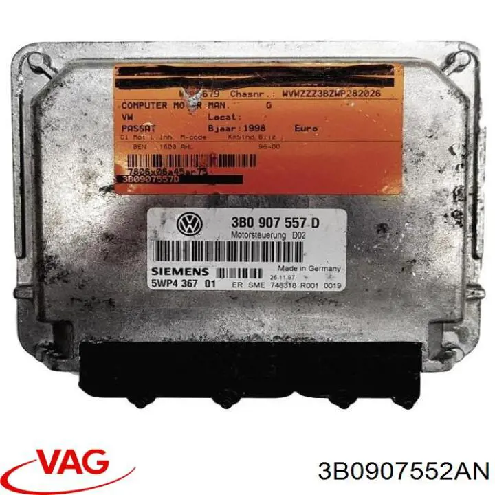 3B0907552AN VAG Módulo de direção (Centralina eletrônica) de motor