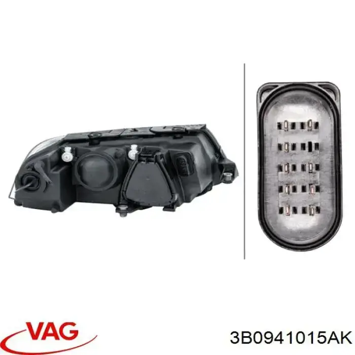 Luz esquerda VAG 3B0941015AK preço, a partir de 90,35 USD
