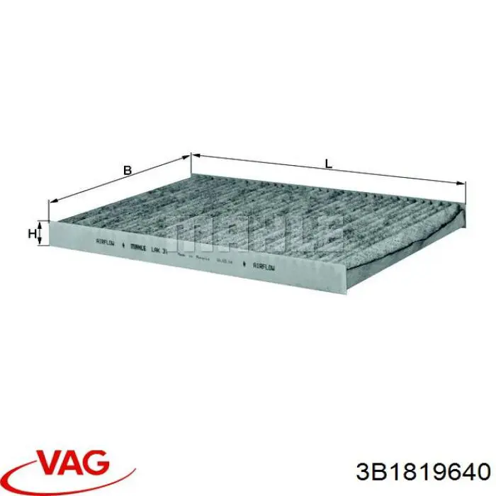 Compre 3B1819640 VAG Carcaça de filtro de salão