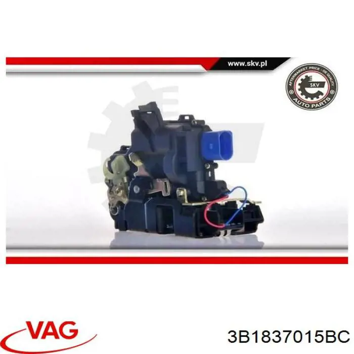 3B1837015BC VAG Fecho da porta dianteira esquerda