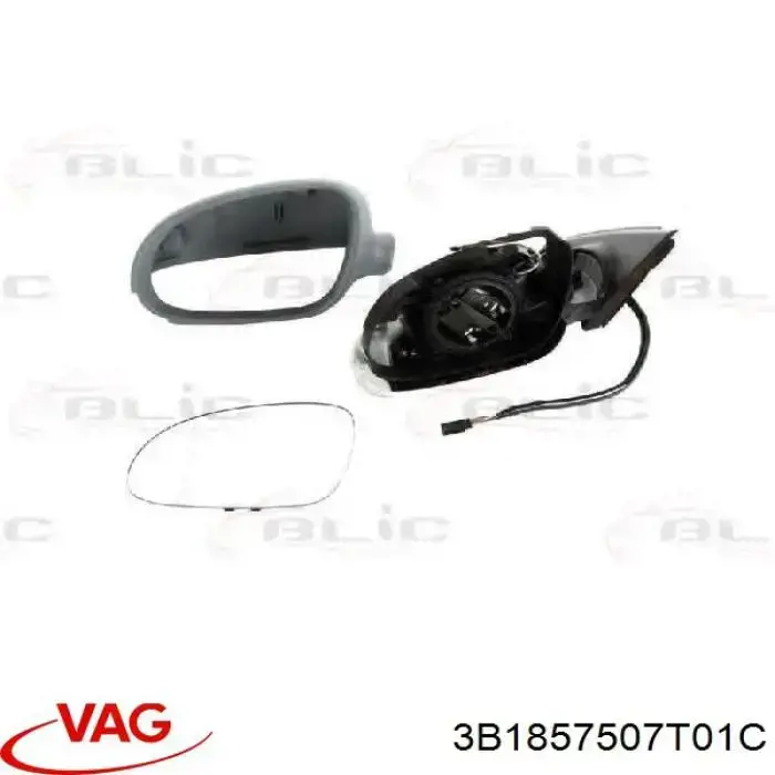 3B1857507T01C VAG Espelho de retrovisão esquerdo