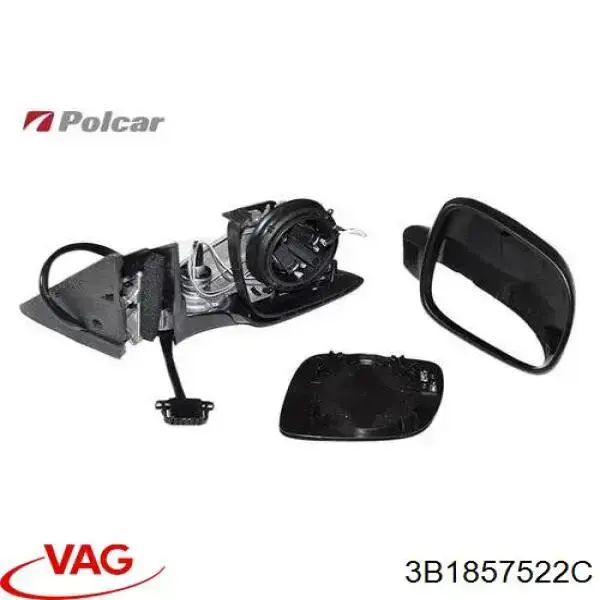 Compre 3B1857522C VAG Elemento espelhado do espelho de retrovisão direito