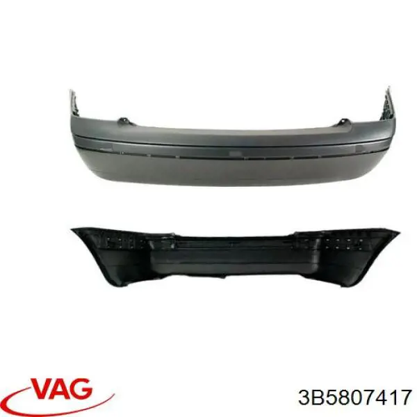 3B5807417 VAG Pára-choque traseiro