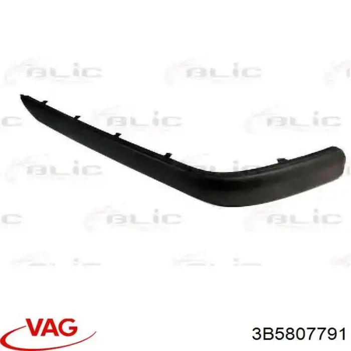 3B5807791 VAG Moldura esquerda do pára-choque traseiro