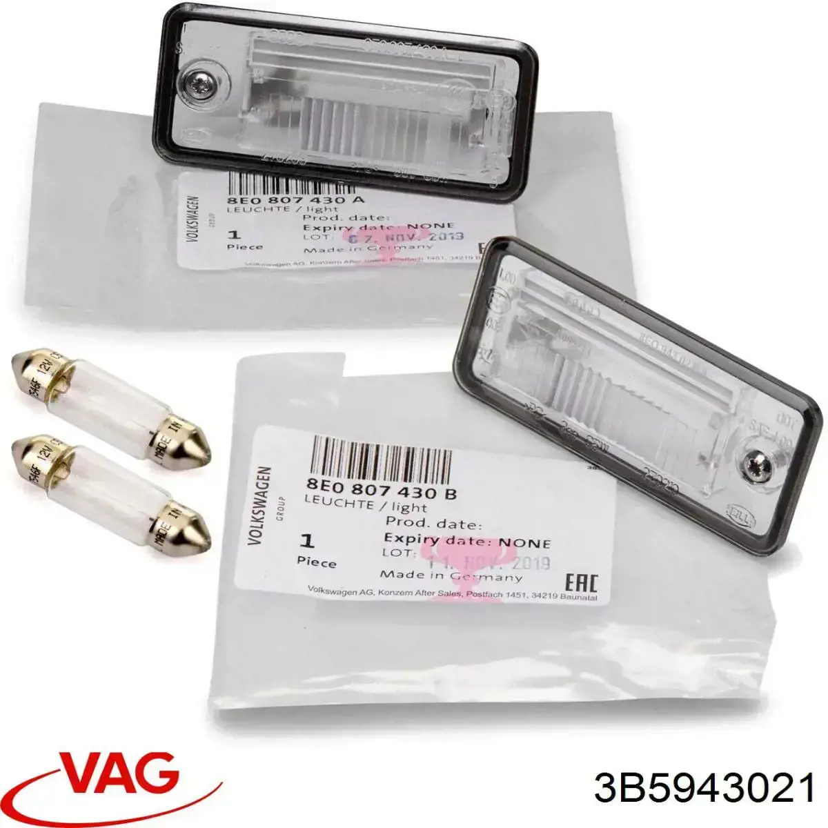 Compre 3B5943021 VAG Lanterna da luz de fundo de matrícula traseira