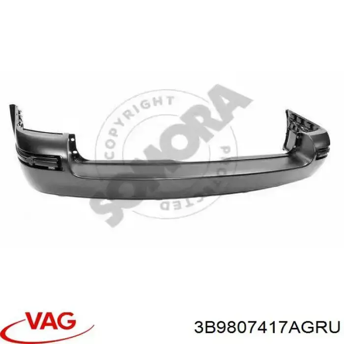 3B9807417AGRU VAG Pára-choque traseiro