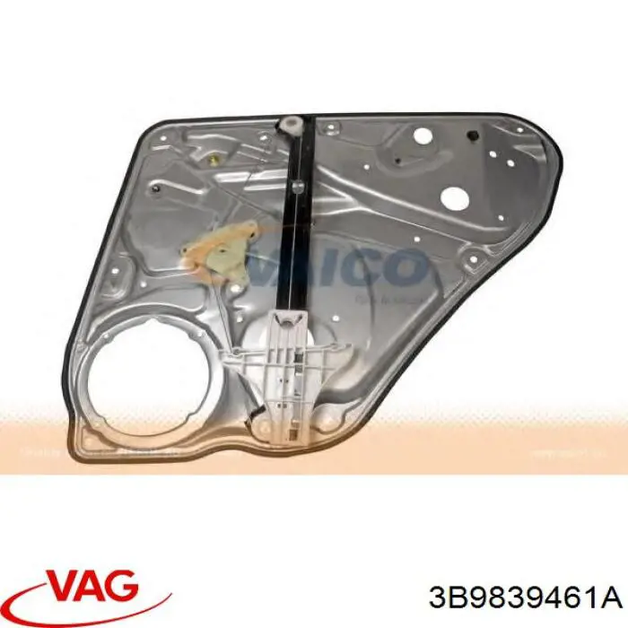 Compre 3B9839461A VAG Mecanismo de acionamento de vidro da porta traseira esquerda
