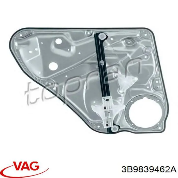 Mecanismo de acionamento de vidro da porta traseira direita VAG 3B9839462A preço, a partir de 45,18 USD