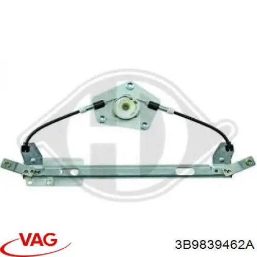 Compre 3B9839462A VAG Mecanismo de acionamento de vidro da porta traseira direita