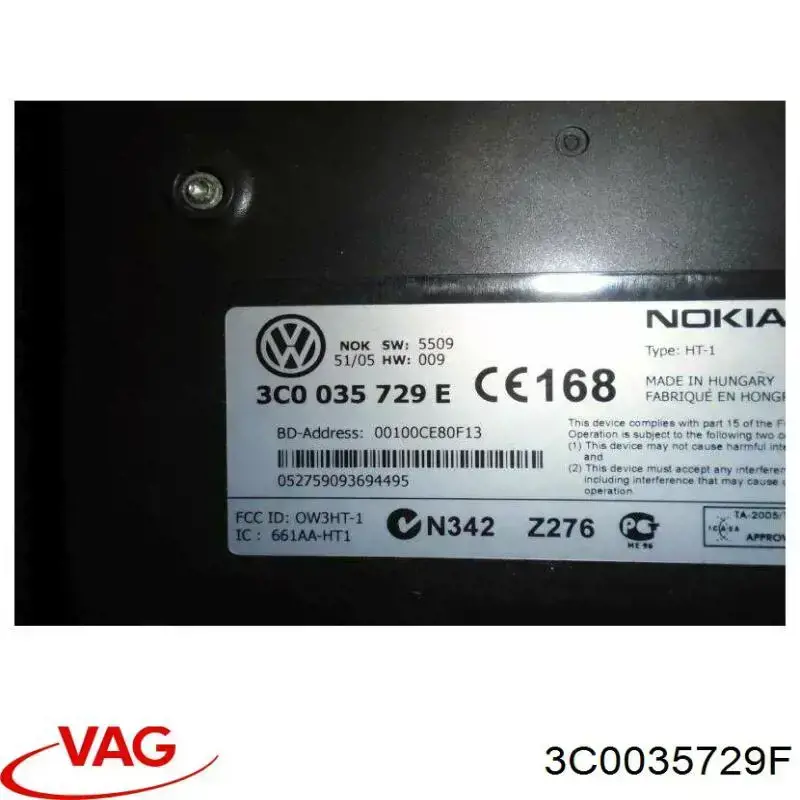 Unidade de controlo Bluetooth VAG 3C0035729F preço, a partir de 80,16 USD