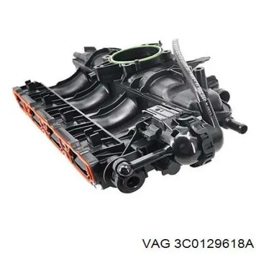 3C0129618A VAG Cano derivado de ar, entrada de filtro de ar