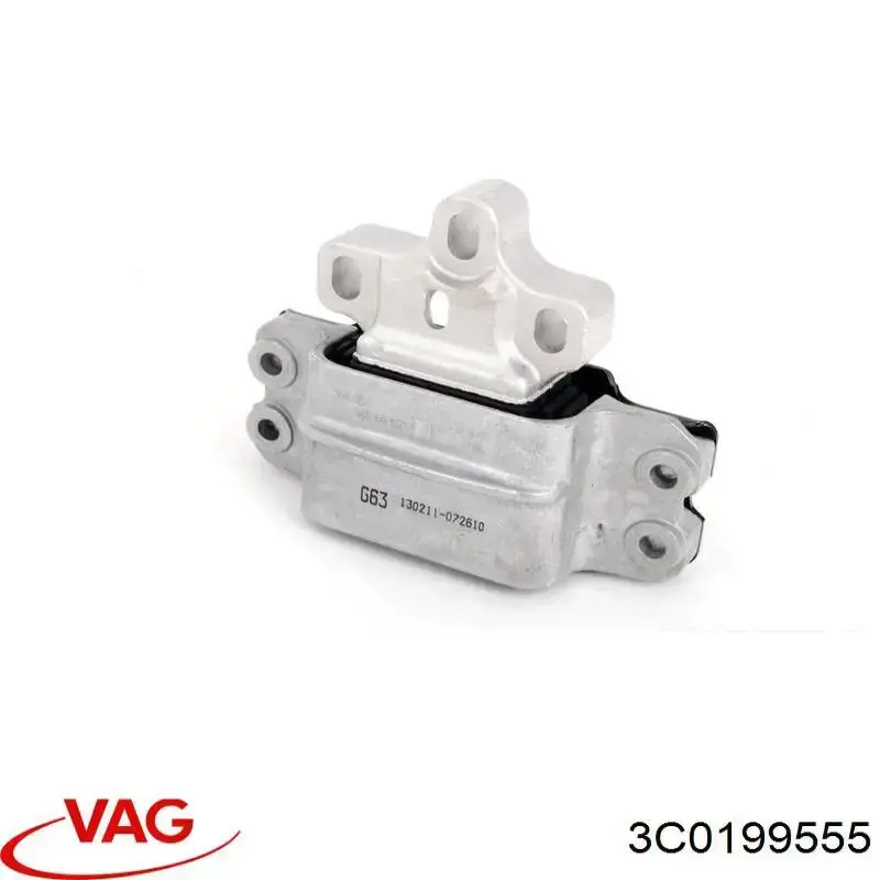 Coxim direito de transmissão (suporte da caixa de mudança) VAG 3C0199555