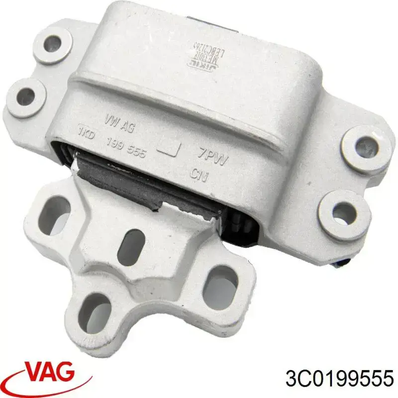 Coxim direito de transmissão (suporte da caixa de mudança) 3C0199555 VAG
