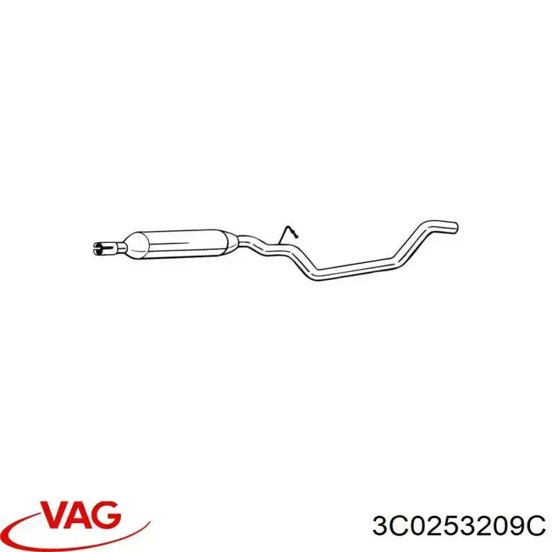 Silenciador, parte dianteira VAG 3C0253209C preço, a partir de 86,05 USD
