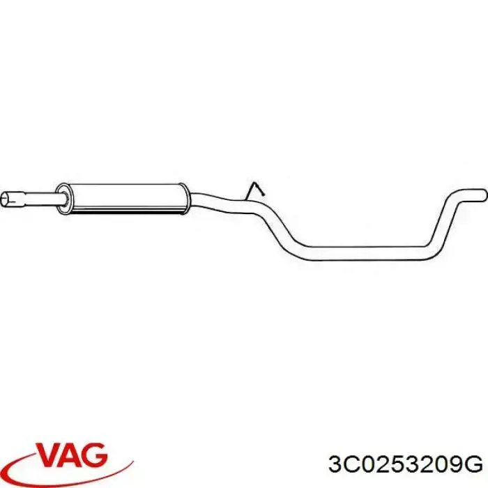 Silenciador, parte dianteira VAG 3C0253209G preço, a partir de 90,76 USD