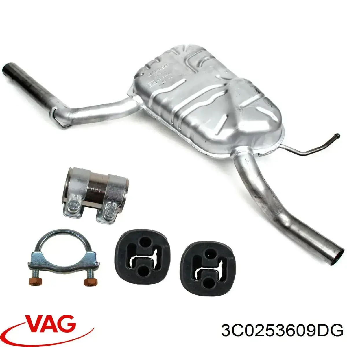 Compre 3C0253609DG VAG Silenciador, parte traseira
