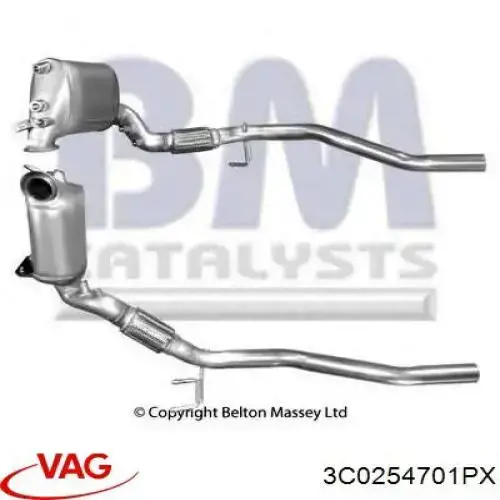 Convertidor - catalisador VAG 3C0254701PX preço, a partir de 2406,30 USD