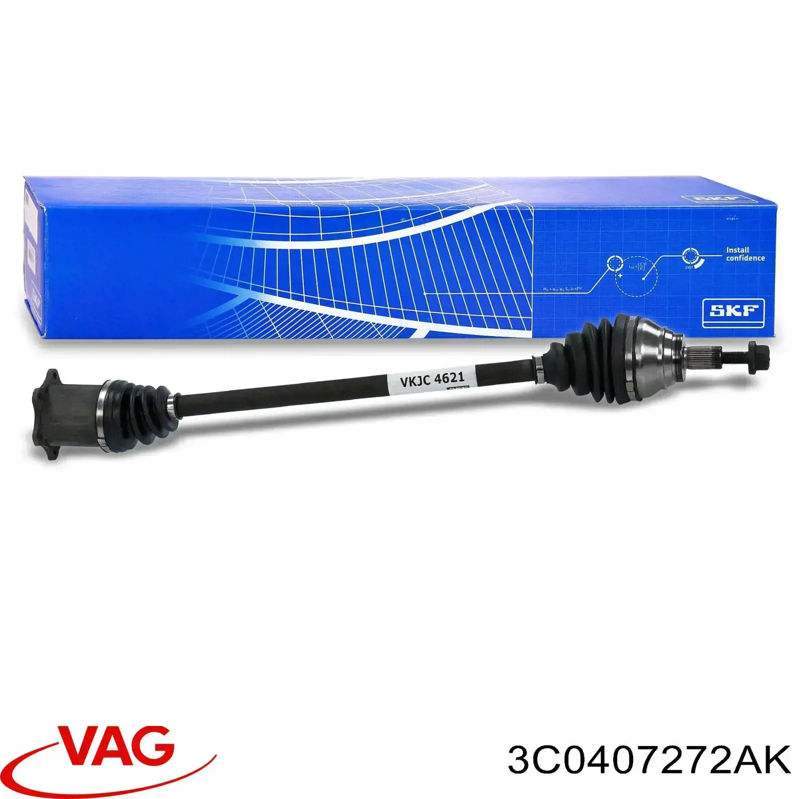 3C0407272AK VAG Semieixo (acionador) dianteiro direito