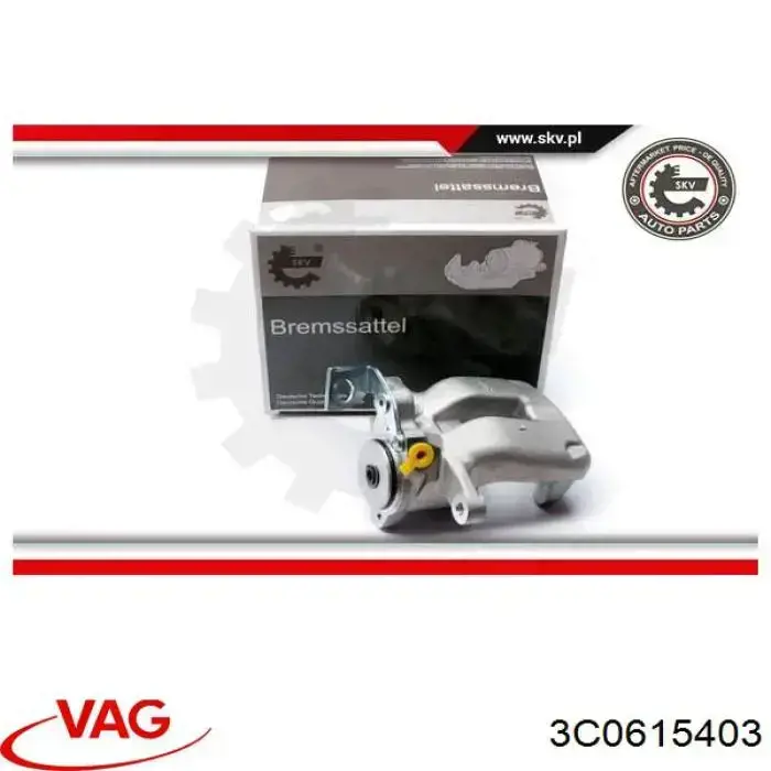 Compre 3C0615403 VAG Suporte do freio traseiro esquerdo