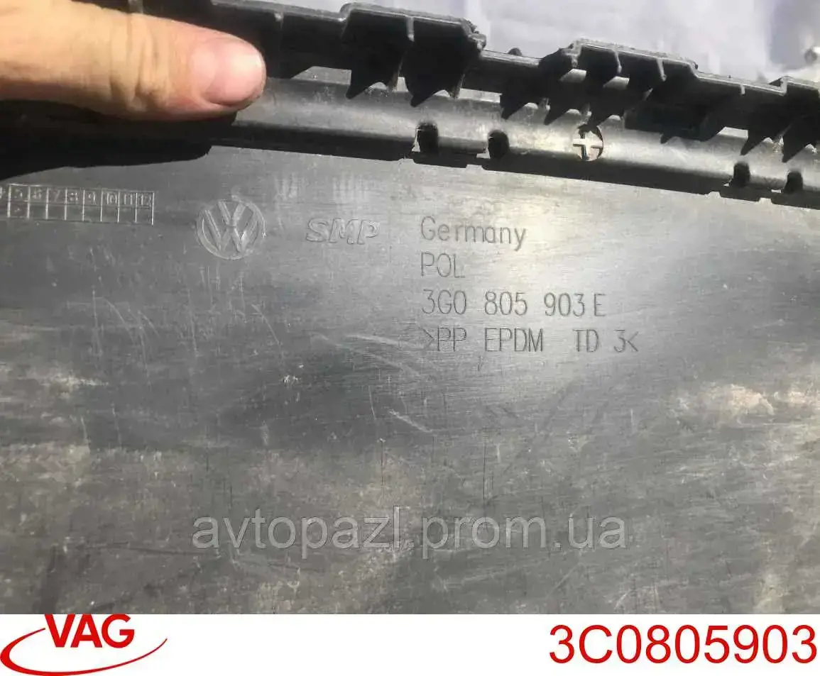 Spoiler do pára-choque dianteiro VAG 3C0805903 preço, a partir de 29,00 USD